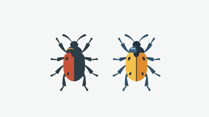 Insect vector glyph color icon Flat vector isolated o