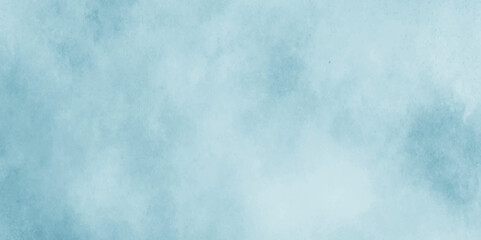 Abstract Watercolor shades blurry and defocused Cloudy Blue-Sky Background. 