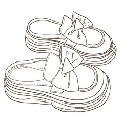 Artline colorful stamp illustration design shoes fashion 