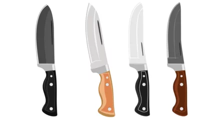 Foto op Aluminium Paring Knives Vector Knife Icon Images Flat vector isolated © Aliha