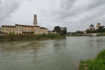 Fototapeta na wymiar Adige river in Verona, Veneto, Italy