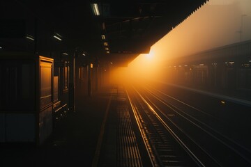 Foggy Morning Commute: Minimalist Aesthetics