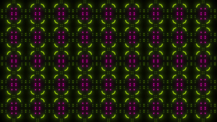 Pink and Green Neon Geometric Pattern Background - 775833527