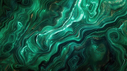 Verdant Vortex: Captivating Malachite Microscopy