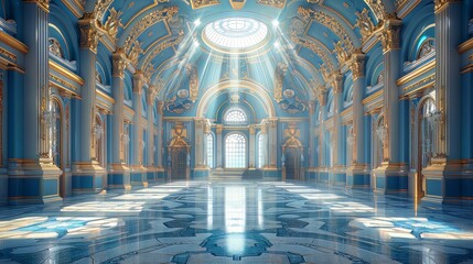 interior of the cathedral of saint peter - obrazy, fototapety, plakaty