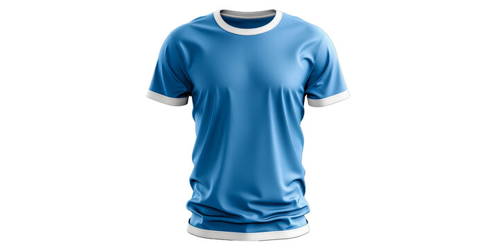 blue t-shirt Suitable for use in advertising. Technology products and website design work Image generated by AI