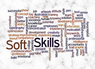 Fototapeta premium Word Cloud with SOFT SKILLS concept create with text only