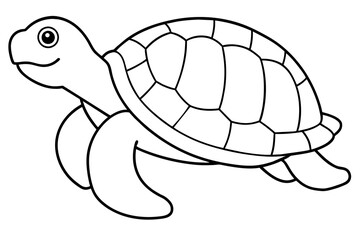 turtle on the beach & turtle--vector-illustration 