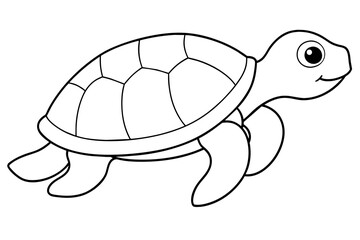 turtle on the beach & turtle--vector-illustration 