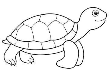 turtle on the beach & turtle--vector-illustration 
