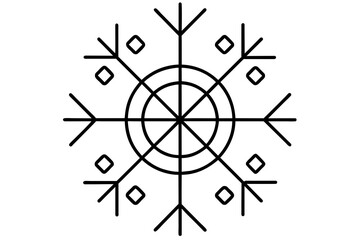 black and white compass & vegvisir-vector-illustration 