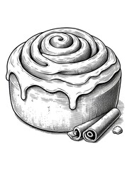 Cinnamon Roll Coloring Fun