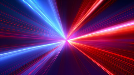 Obraz premium High speed light tunnel movement trajectory