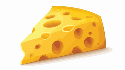 Triangular piece of cheese cheese icon 3d cheese real