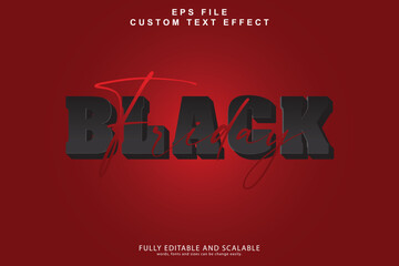 Black Friday 3d editable EPS text effect