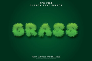 grass 3d editable EPS text effect