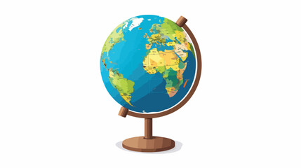 Vector globe icon of the world. Flat vector isolated