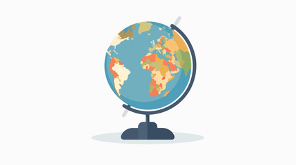 Vector globe icon of the world. Flat vector isolated