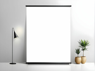 Mock-up vinyl banner on white background vector illustration design.
