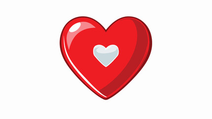 Vector Illustration Red heart Flat vector isolated on