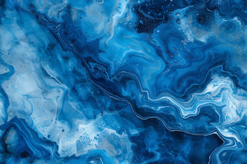 Marbled blue abstract background 