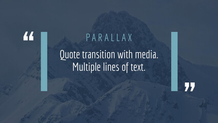 Parallax Media Quote Transition - obrazy, fototapety, plakaty