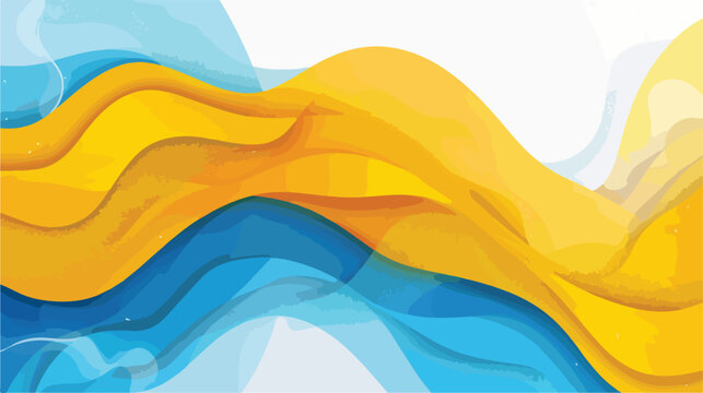 Yellow and blue abstract background Flat vector isolated