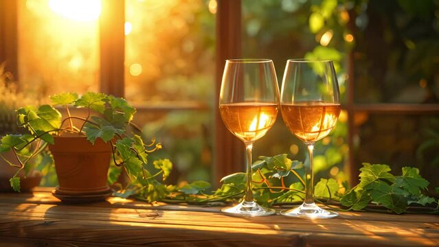 窓の光と白ワイン,Generative AI 
