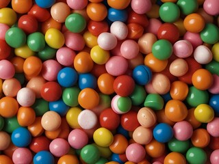 Obraz premium Vibrant Assortment of Unwrapped Candies