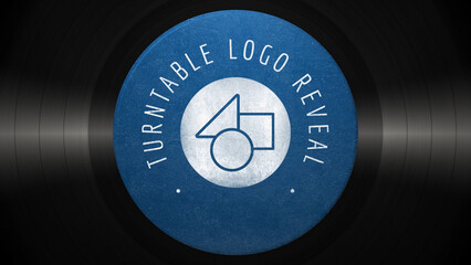 Vinyl Turntable Logo Reveal - obrazy, fototapety, plakaty