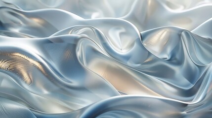 Shimmering metallic hues in fluid abstract composition