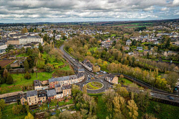 Obraz premium Aerial View of Fougères, Bretagne, France