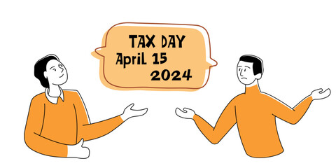  Tax Day Two Men Standing Together