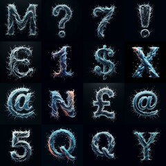 water splash lettering. AI generated illustration