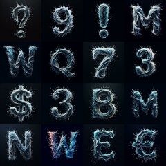 water splash lettering. AI generated illustration
