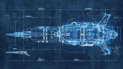 blue print of rockets dagger. drawing of military missiles