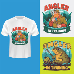 Angler in training tees T-shirt