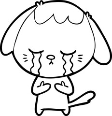 cartoon crying dog