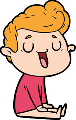 happy cartoon man