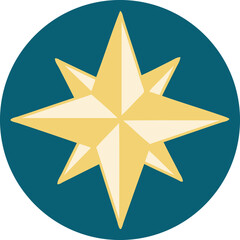 Fototapeta premium iconic tattoo style image of a star