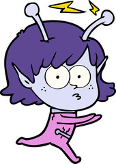 cartoon alien girl