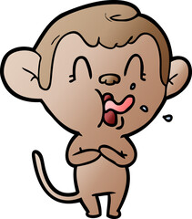 crazy cartoon monkey