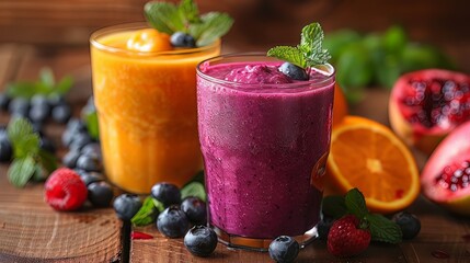 Healthy fruit and vegetable smoothies	
