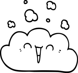 line drawing cartoon smoke cloud