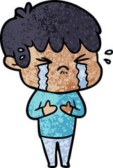 cartoon boy crying