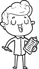happy cartoon man