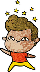 cartoon excited man