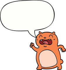 cartoon cat with speech bubble