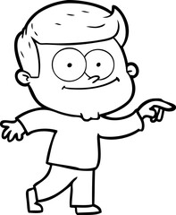cartoon happy man