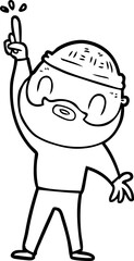 cartoon bearded man